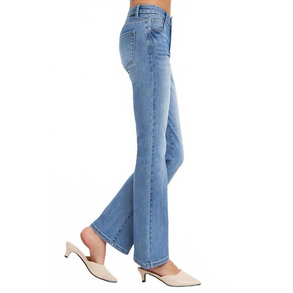 NEW RISEN nora mid-rise bootcut jean in medium wash - Picture 4 of 5